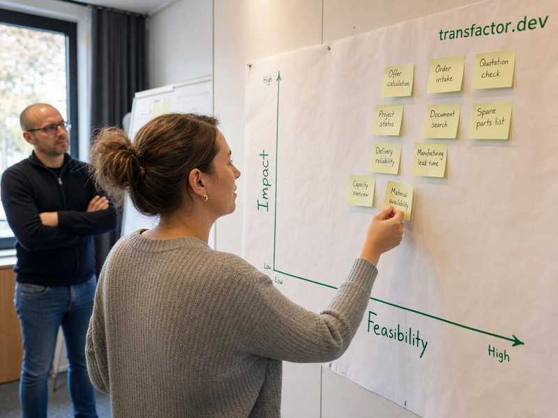 Prioritizing AI opportunities by impact and feasibility during a workshop