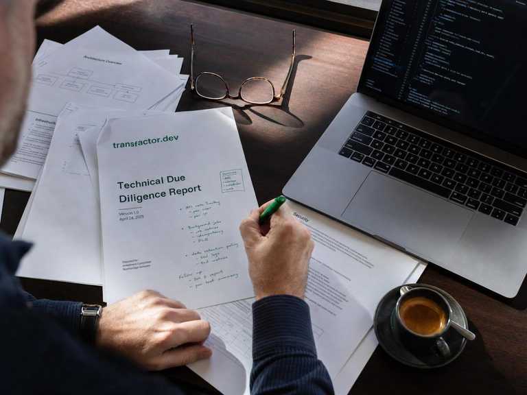 Investment documents and charts on a desk