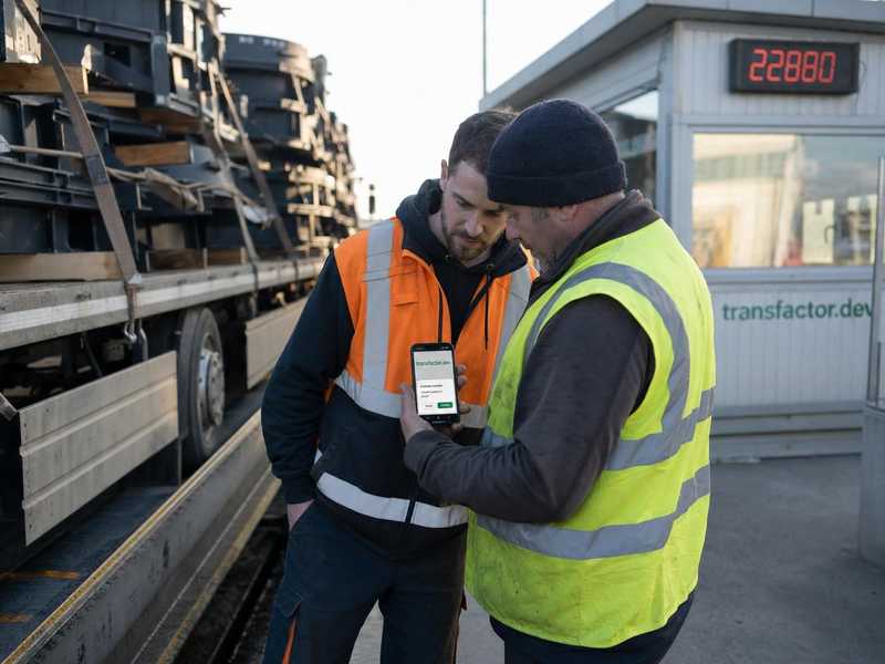 A custody transfer recorded at the weighbridge